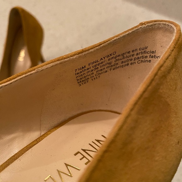 Nine West Yellow Suede Heels - Picture 7 of 7